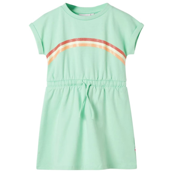 Vestido infantil con cordón verde chillón 116 D