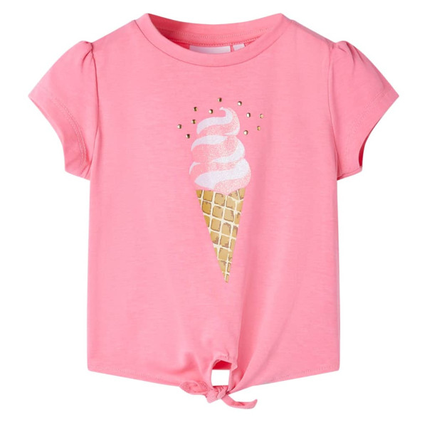 Rosa fluorescente rosa t-shirt infantil 104 D