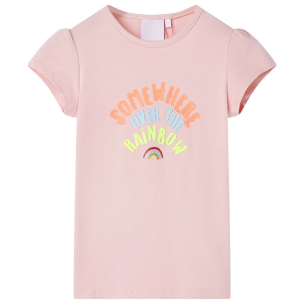 T-shirt infantil rosa brilhante 128 D