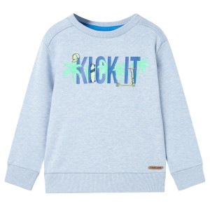 Sudadera infantil azul suave mélange 116 D