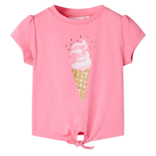 Rosa fluorescente rosa t-shirt infantil 116 D