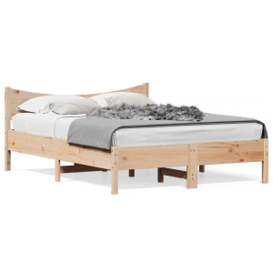 Estructura de cama madera maciza de pino 120x190 cm D