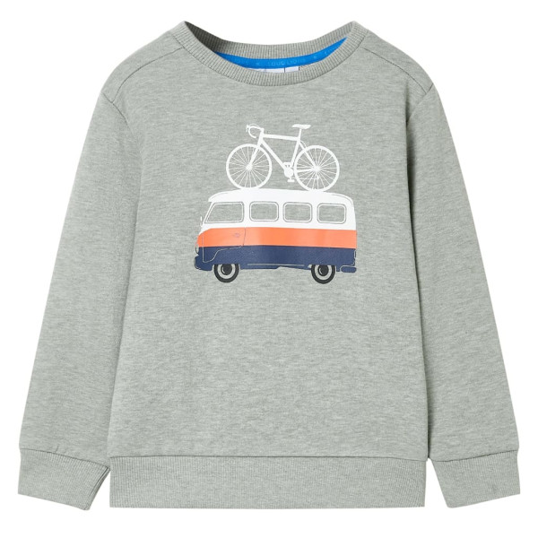 Sudadera infantil caqui claro mélange 128 D