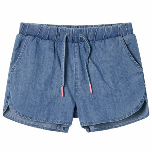 Calças de crianças curtas jeans azul 104 D