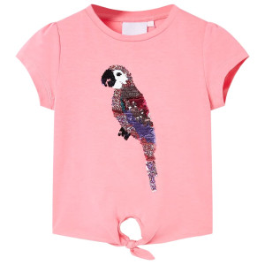 T-shirt infantil rosa fluorescente 140 D