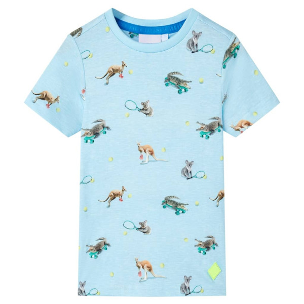 Camiseta infantil azul claro melange 104 D