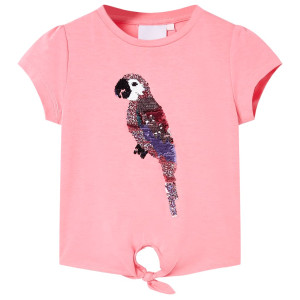 T-shirt infantil rosa fluorescente 116 D