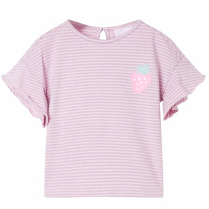 Camiseta infantil con mangas de volantes lila 104 D