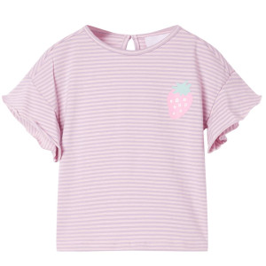 Camiseta infantil con mangas de volantes lila 92 D