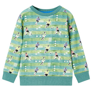 Sudadera infantil verde claro melange 140 D