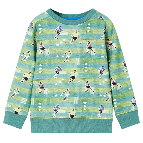 Sudadera infantil verde claro melange 140 D