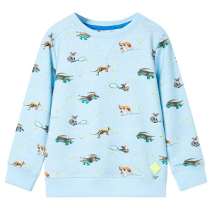 Sudadera infantil azul claro mélange 128 D