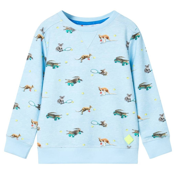 Sudadera infantil azul claro mélange 140 D