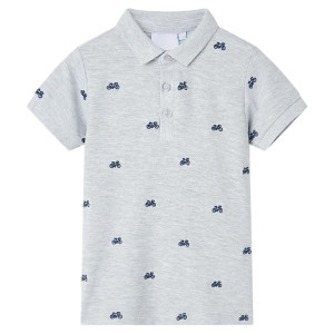 Polo infantil gris melange 140 D