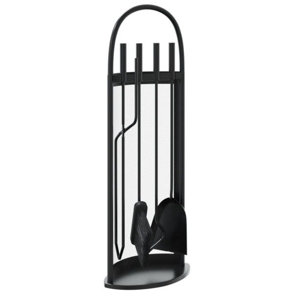 Set de herramientas para chimenea 5 pzas acero 23x15x66 cm D