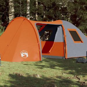 Tenda para 6 pessoas Tafetán 185T cinza e laranja D