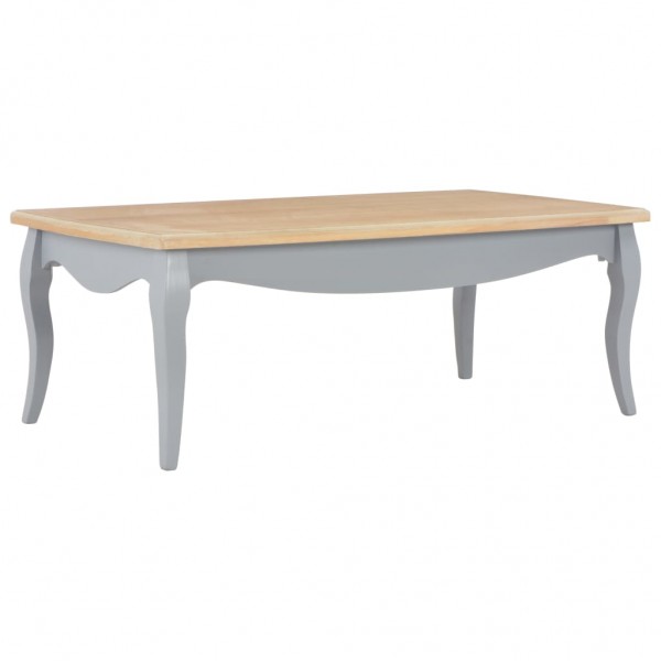 280002  Coffee Table Grey and Brown 110x60x40 cm Solid Pine Wood D