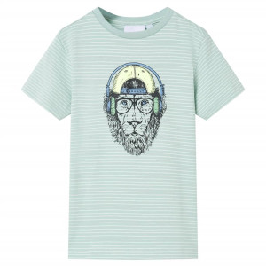 Camiseta infantil con rayas verde menta claro 92 D