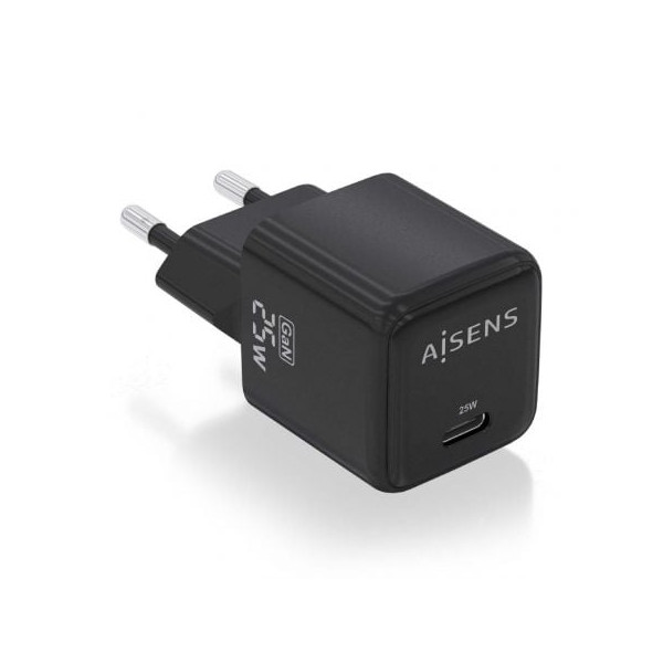 Carregador gan de parede aisens asch-25w1p013-bk/ 1xusb tipo-c/ 25w D