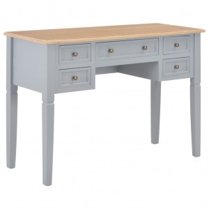 Escritorio de madera gris 109.5x45x77.5 cm D