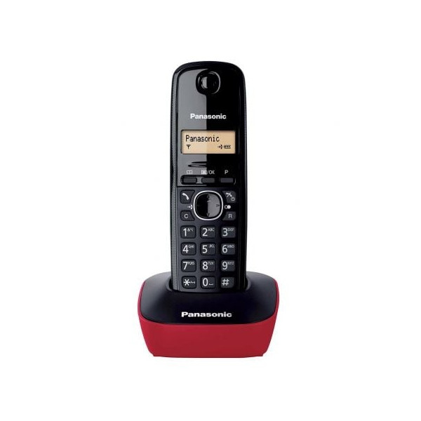 Teléfono inalámbrico Panasonic KX-TG1611SPR negro/rojo D