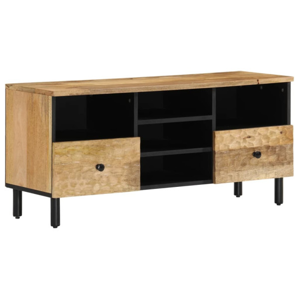 Mueble de TV madera maciza de mango 100x33x46 cm D