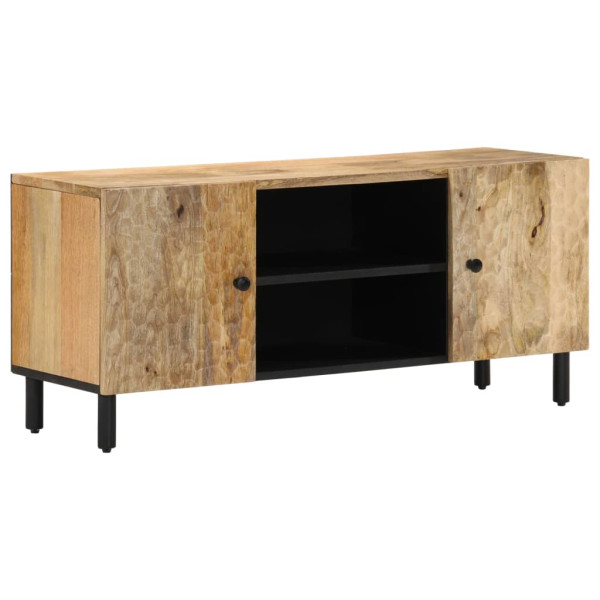 Mueble de TV madera maciza de mango 105x33x46 cm D