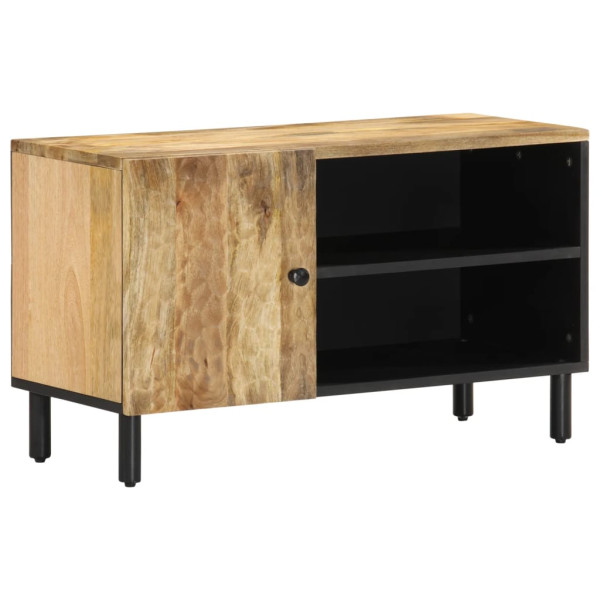 Mueble de TV madera maciza de mango 80x31x46 cm D