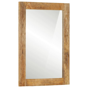 Espelho de banheiro de madeira maciça e vidro 50x70x2.5 cm D