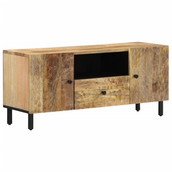 Mueble de TV madera maciza de mango 105x33x46 cm D