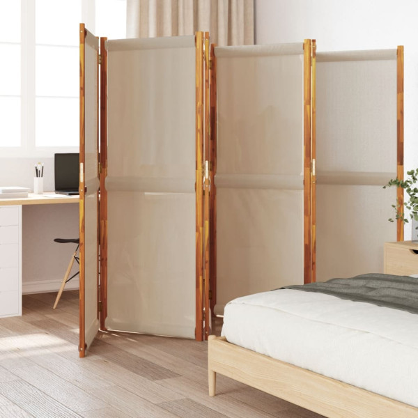 Biombo divisor de 6 painéis cinza taupe 420x180 cm D