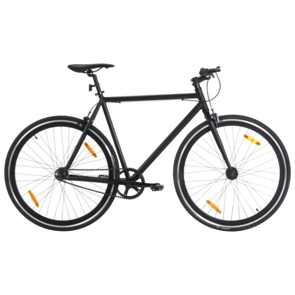 Bicicleta de piñão fixo preto 700c 51 cm D