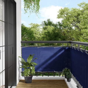 Pantalla de balcón 100% poliéster Oxford azul 75x1000 cm D