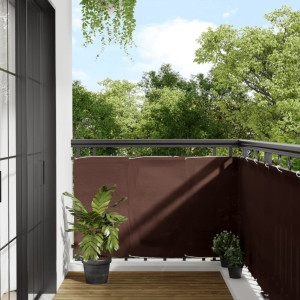 Pantalla de balcón 100% poliéster Oxford marrón 90x700 cm D