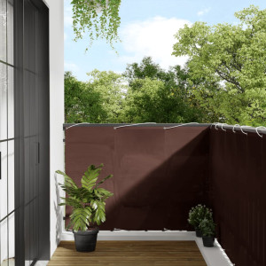 Pantalla de balcón 100% poliéster Oxford marrón 120x700 cm D