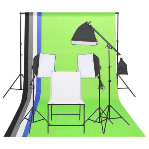 Kit de iluminación de estudio fotográfico con mesa para bodegón D