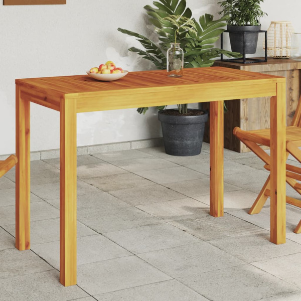 Mesa de comedor de jardín madera maciza de acacia 110x55x75 cm D