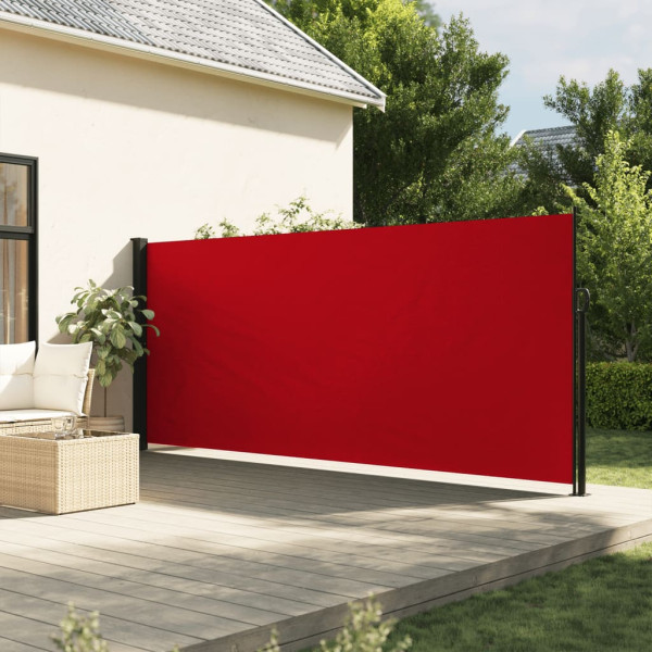 Toldo lateral retráctil de jardín rojo 160x300 cm D