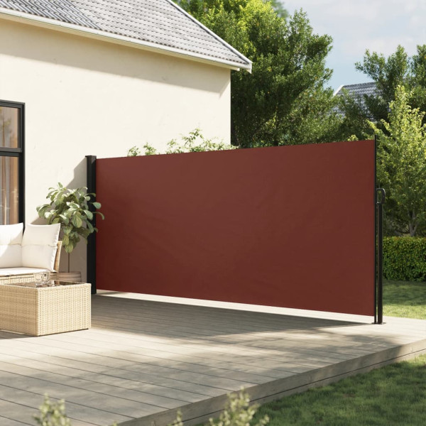 Toldo lateral retrátil marrom para jardim 180x300 cm D