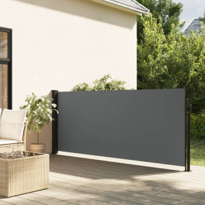 Toldo lateral retráctil gris antracita 120x600 cm D
