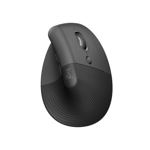 Ratón ergonómico inalámbrico por bluetooth/ 2.4ghz logitech lift vertical ergonomic mouse/ hasta 4000 dpi/ grafito D