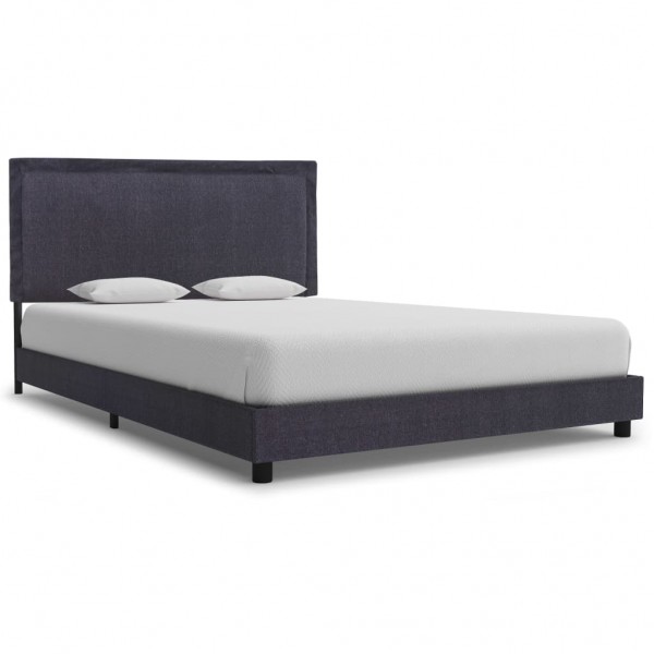 Estructura de cama de tela gris oscura 140x200 cm D