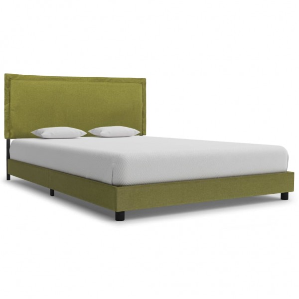 Estructura de cama de tela verde 140x200 cm D