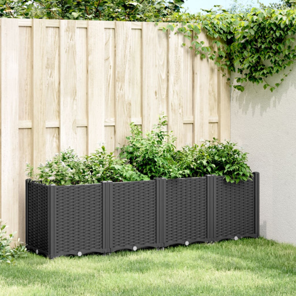 Jardineiro PP preto 160x40x53 cm D