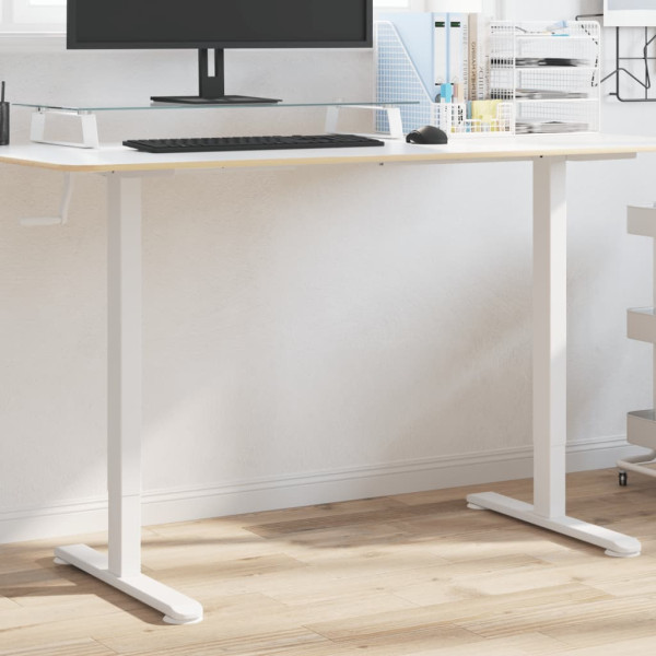 Estrutura de mesa em aço branco (94-135)x60x(70-114) cm D