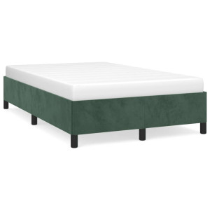 Estructura de cama terciopelo verde 120x190 cm D