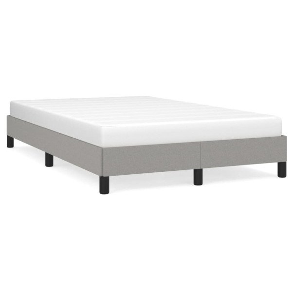 Estrutura de cama de tecido cinza claro 120x190 cm D