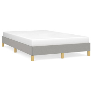 Estructura de cama tela gris claro 120x190 cm D