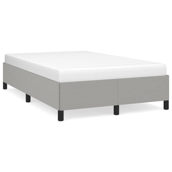 Estructura de cama tela gris claro 120x190 cm D