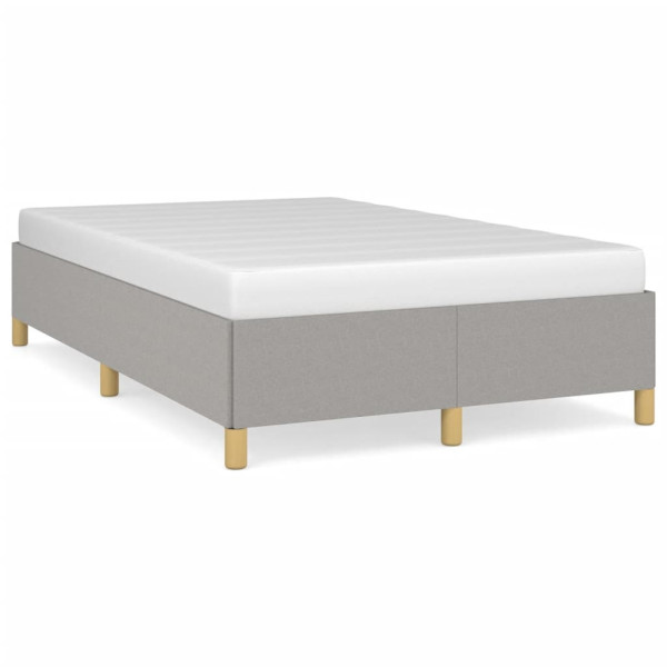 Estructura de cama tela gris claro 120x190 cm D